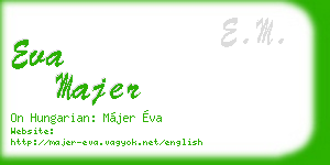 eva majer business card